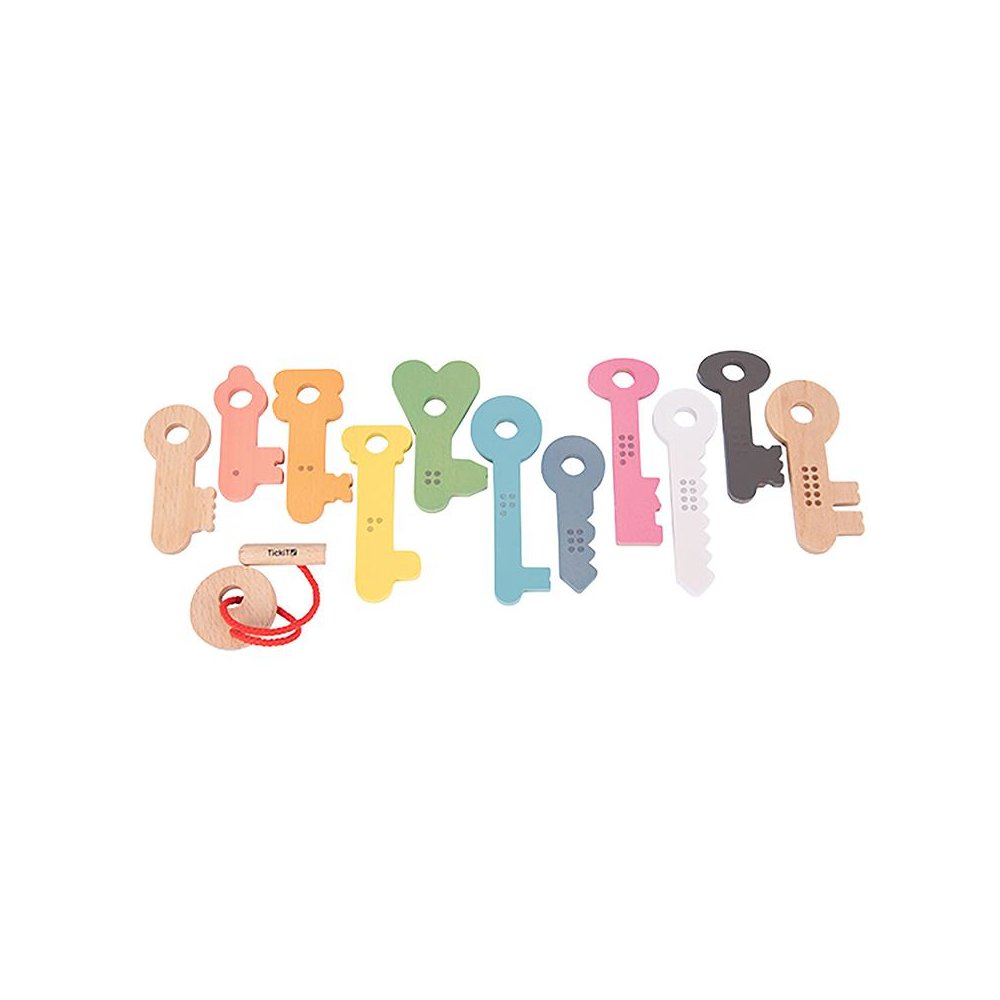 Rainbow Wooden Keys - Set of 11. Picture 2