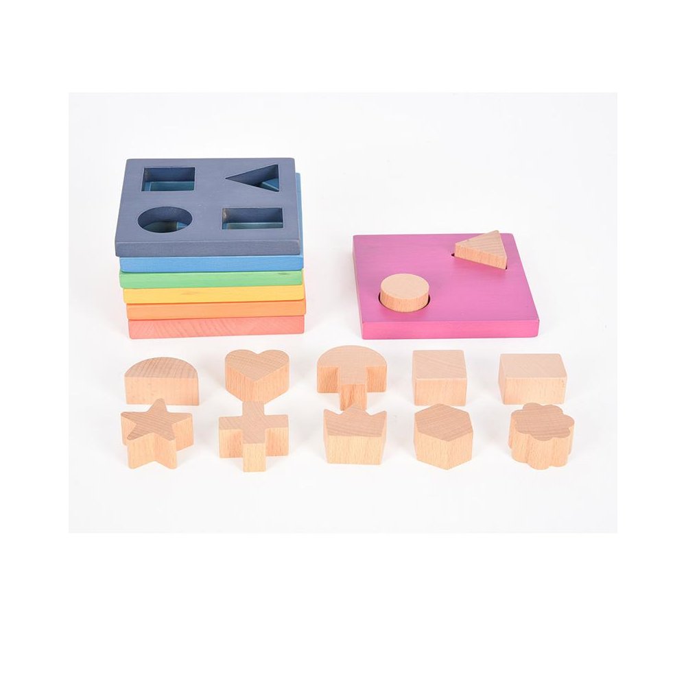 Rainbow Wooden Shape Stacker. Picture 2