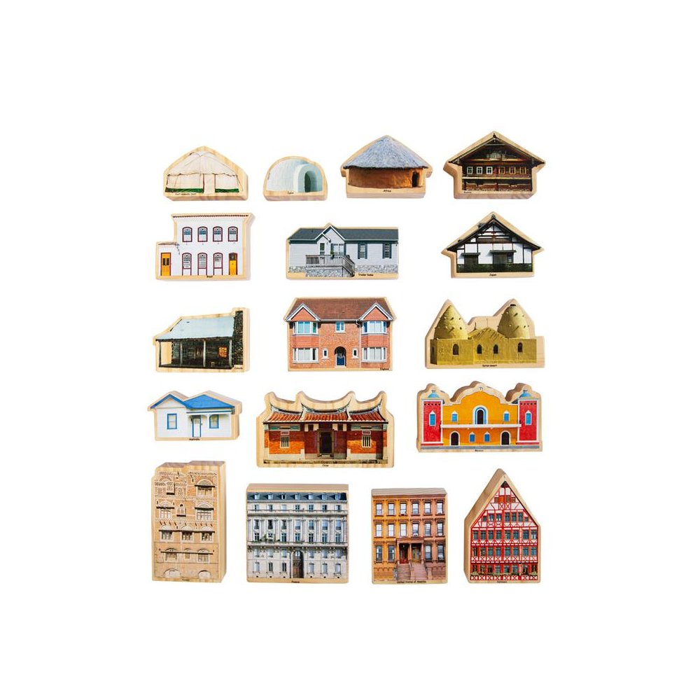 Where I Live? Wooden Blocks - Set of 17 - Ages 1+. Picture 2