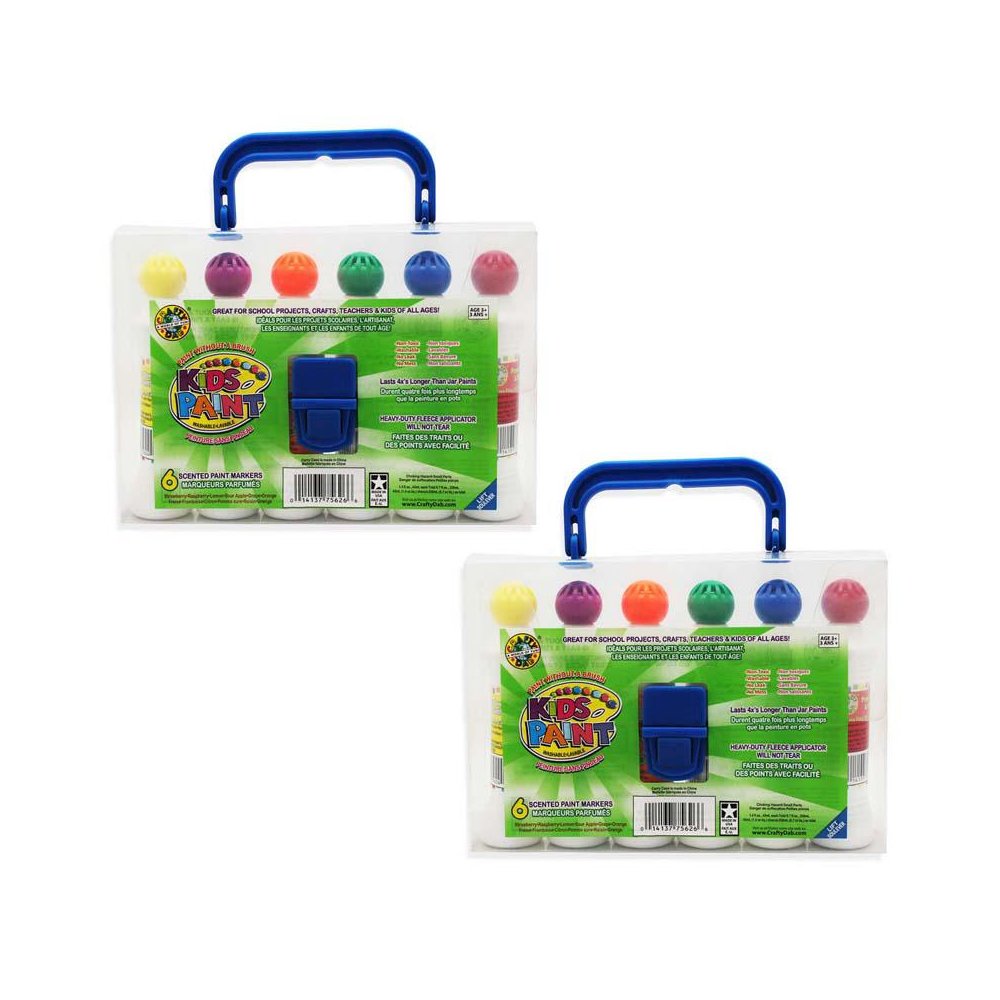 Kids Scented Paint Markers, Assorted Colors, 6 Per Pack, 2 Packs. Picture 2