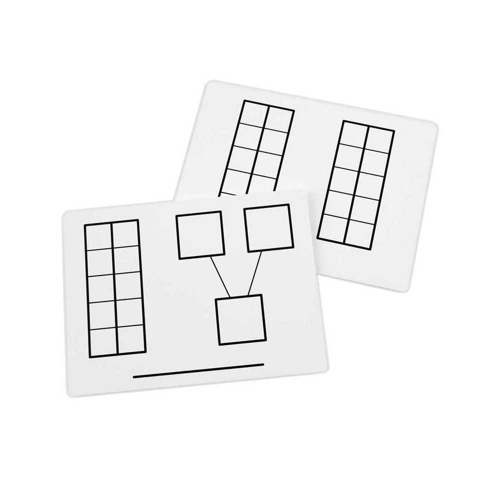 Write-On/Wipe-Off Ten-Frame Mats, Set of 10, 2 Sets. Picture 2