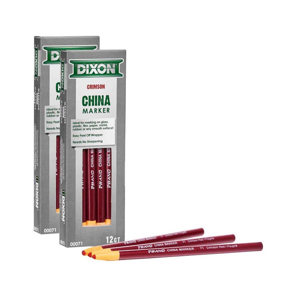 Phano China Markers, Crimson Red, 12 Per Pack, 2 Packs. Picture 2