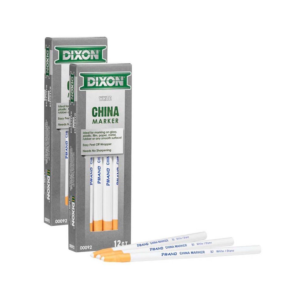 Phano China Markers, White, 12 Per Pack, 2 Packs. Picture 2