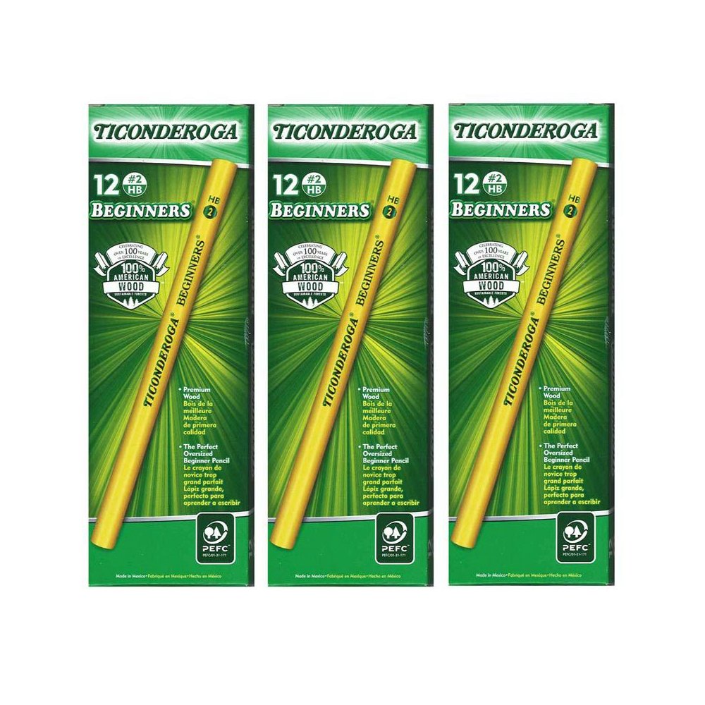 Beginners Pencils without Eraser, 12 Per Pack, 3 Packs. Picture 2