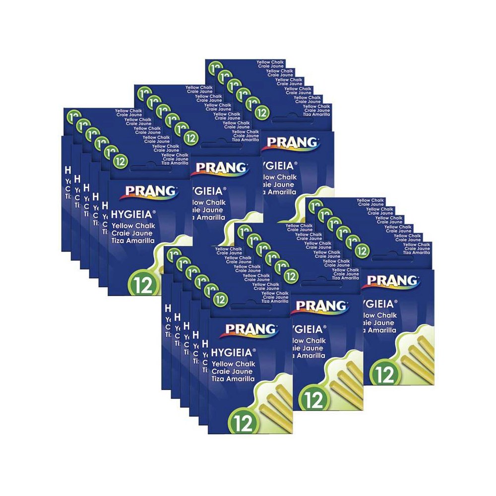 Hygieia Dustless Board Chalk, Yellow, 12 Per Pack, 36 Packs. Picture 2