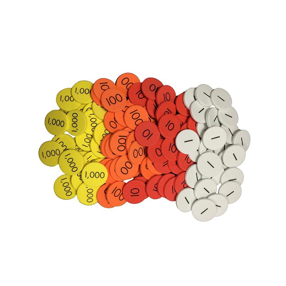 4-Value Whole Numbers Place Value Discs, Pack of 1200. Picture 2