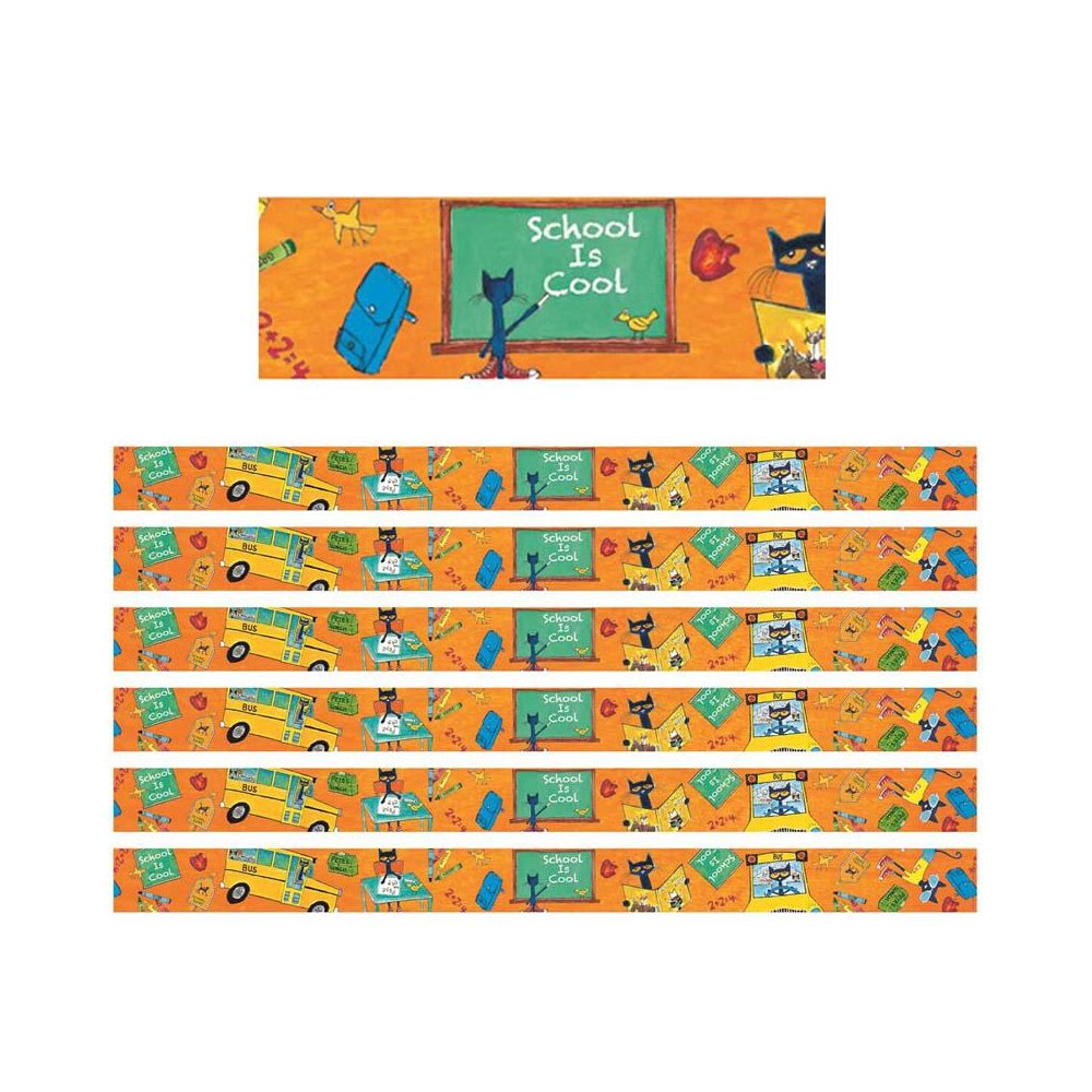 Pete the Cat School is Cool Spotlight Border, 35 Feet Per Pack, 6 Packs. Picture 2