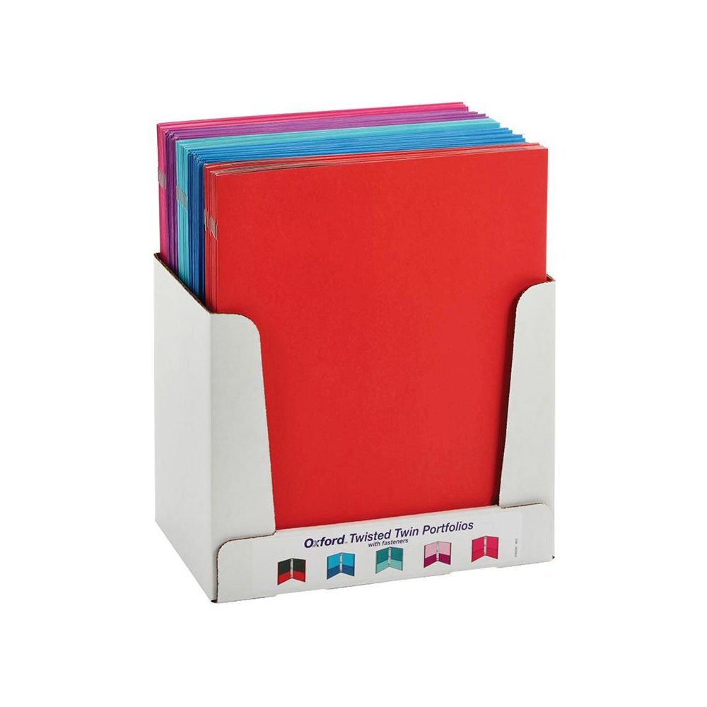 Twisted Twin Pocket Folders with Fasteners, Letter Size, Assorted, Pack of 50. Picture 2