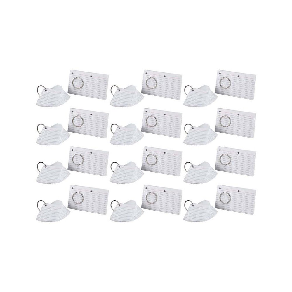 JustFlip-it! Punched & Perfed Study Cards, 3" x 5", 75 Per Pack, 12 Packs. Picture 2