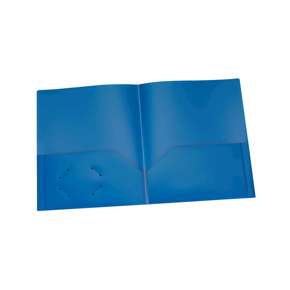 Poly Two Pocket Portfolio, Blue, Pack of 25. Picture 2