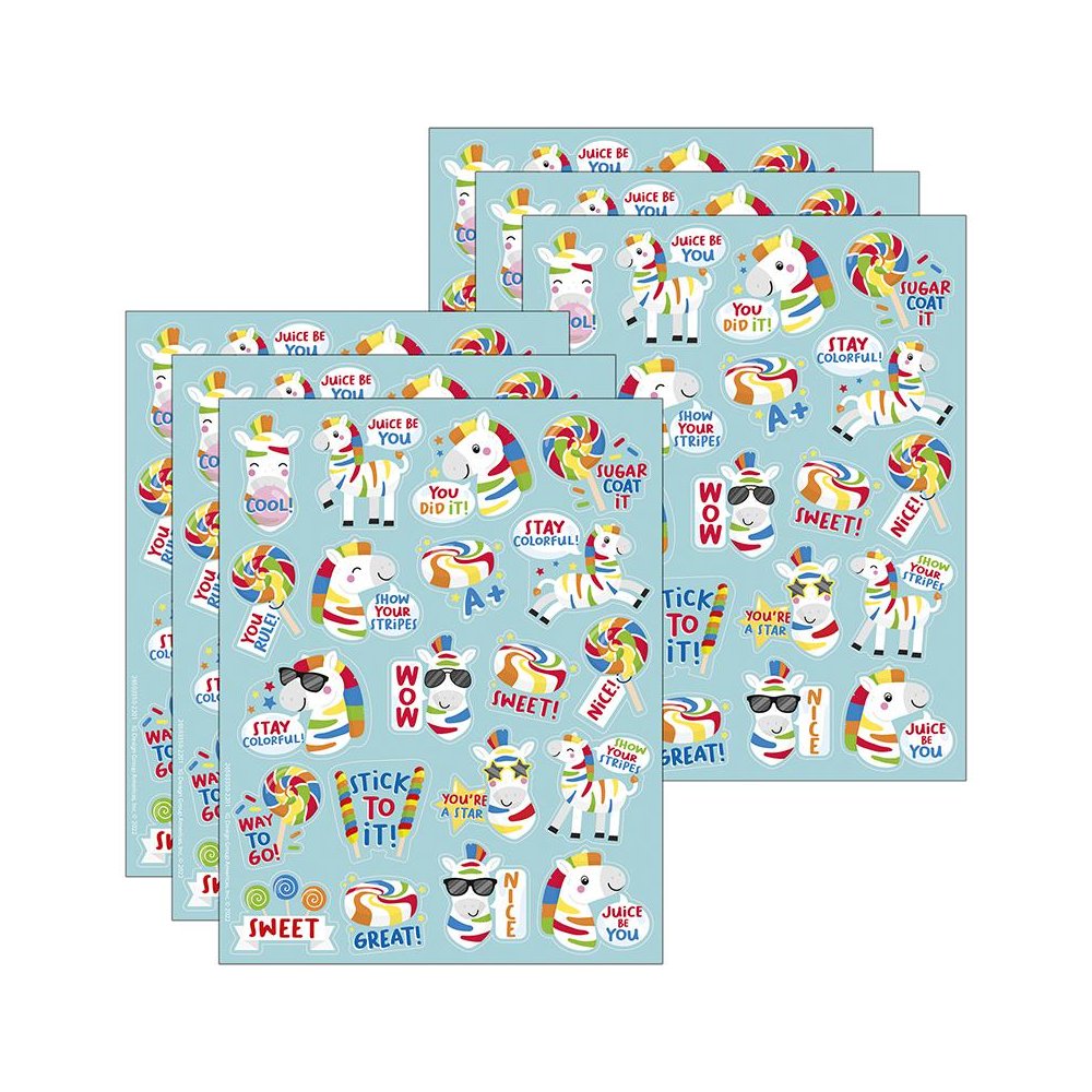 Fruit Zebras Fruit Punch Scented Stickers, 80 Per Pack, 6 Packs. Picture 2