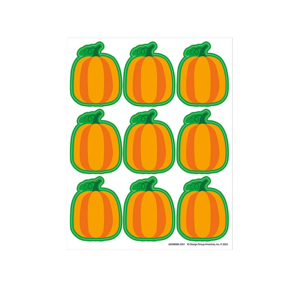 Fall Pumpkin Giant Stickers, 36 Per Pack, 12 Packs. Picture 2