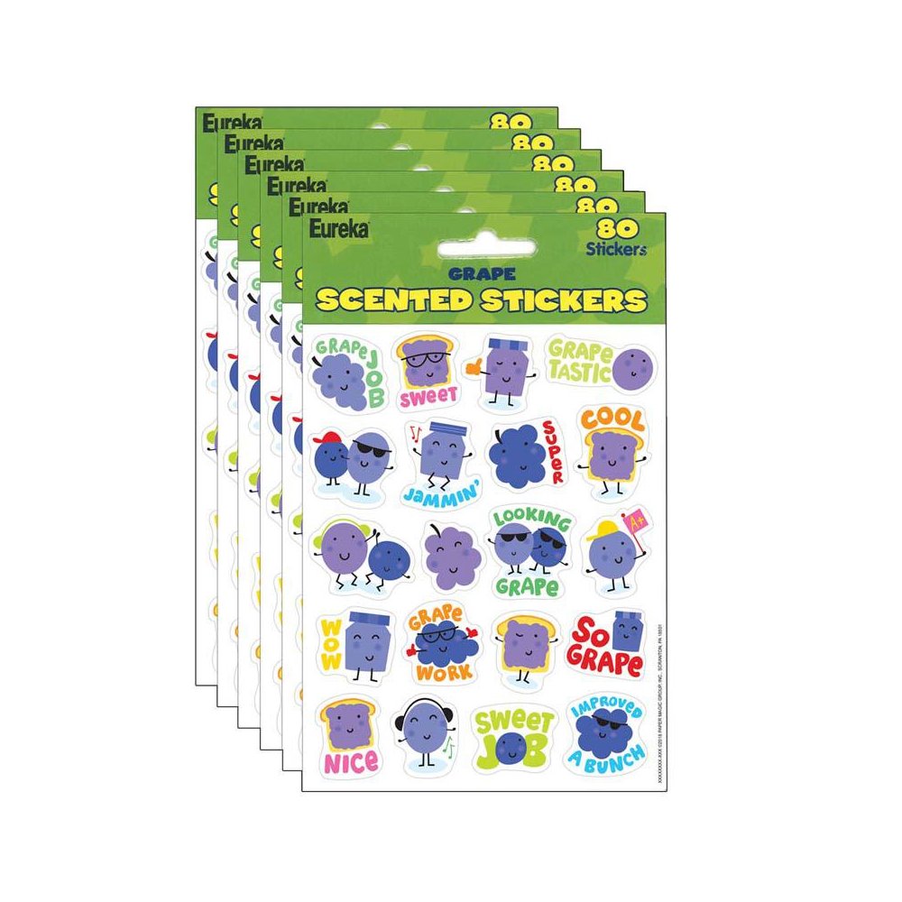 Grape Scented Stickers, 80 Per Pack, 6 Packs. Picture 2