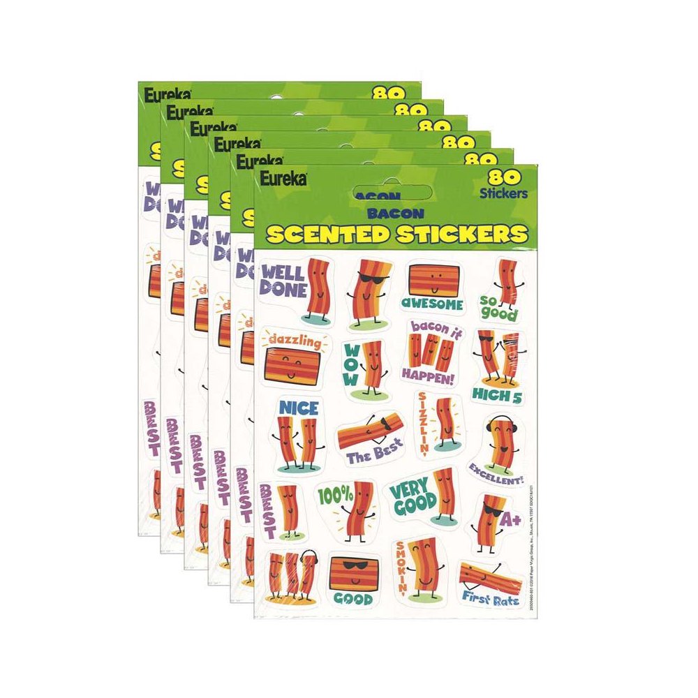 Bacon Scented Stickers, 80 Per Pack, 6 Packs. Picture 2