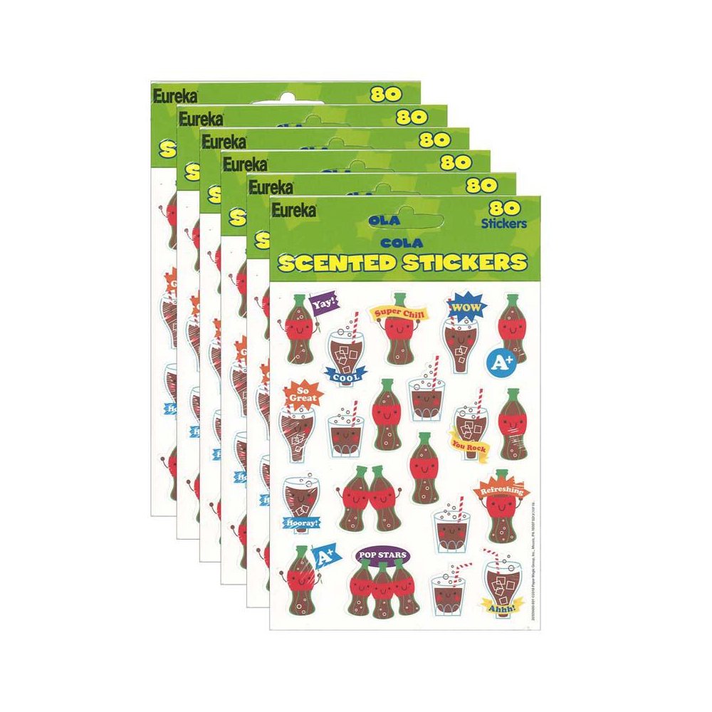 Cola Scented Stickers, 80 Per Pack, 6 Packs. Picture 2