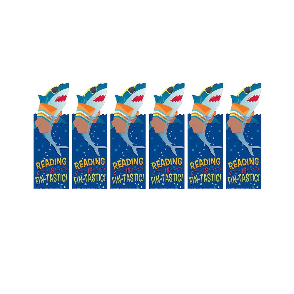 Shark Reading is Fin-Tastic Bookmarks, 36 Per Pack, 6 Packs. Picture 2