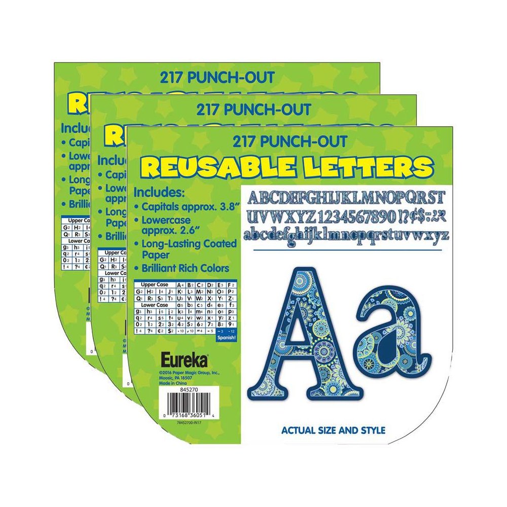 Blue Harmony Circle Letters Deco Letters, 217 Per Pack, 3 Packs. Picture 2