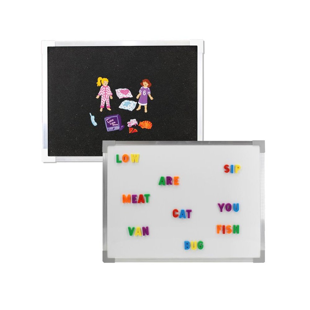 Magnetic Dry-Erase and Flannel Board, 18" x 24". Picture 2
