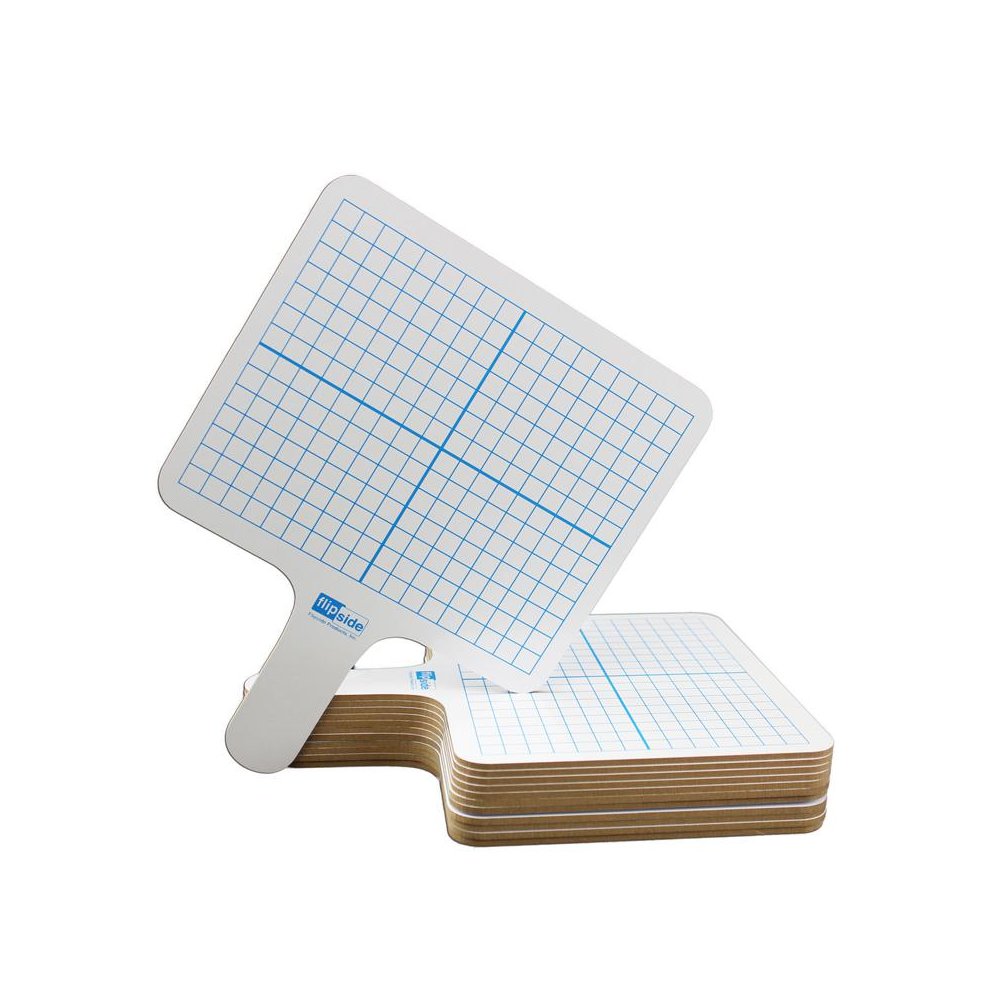 Two-Sided Rectangular Dry Erase Graphing Paddles, Class Pack of 12. Picture 2
