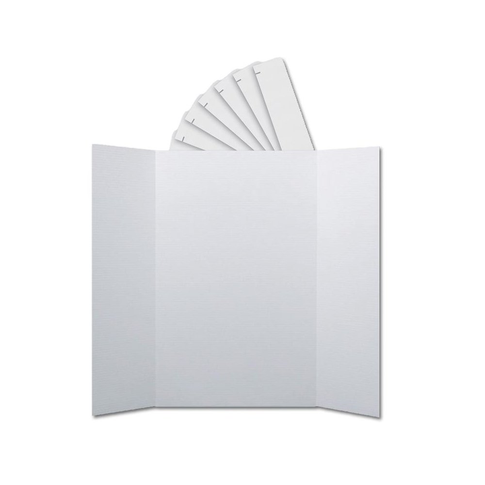 Corrugated Project Boards & Headers Set, 36" x 48", White, 24 Sets. Picture 2