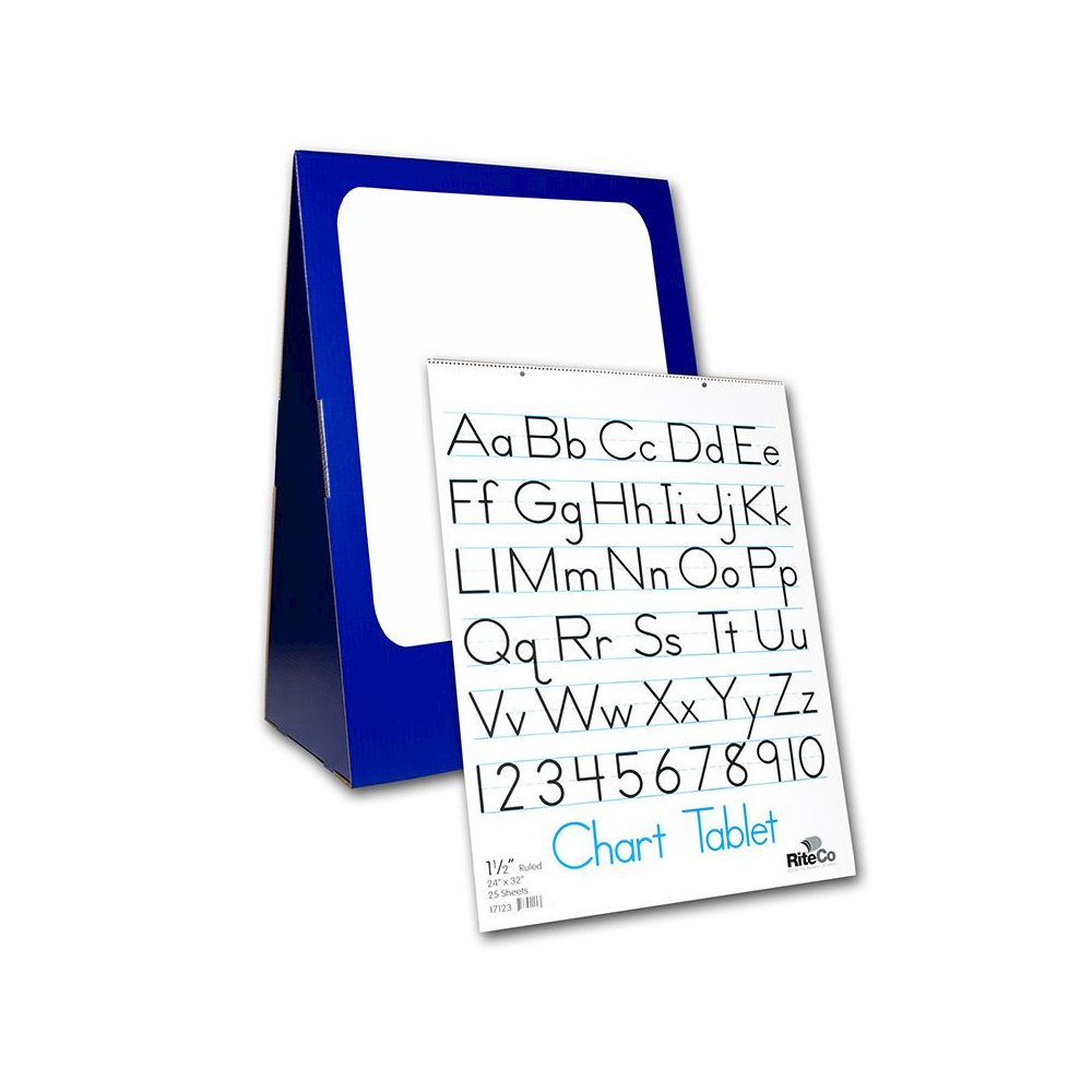Deluxe Spiral-Bound Flip Chart Stand with Dry Erase Board. Picture 2