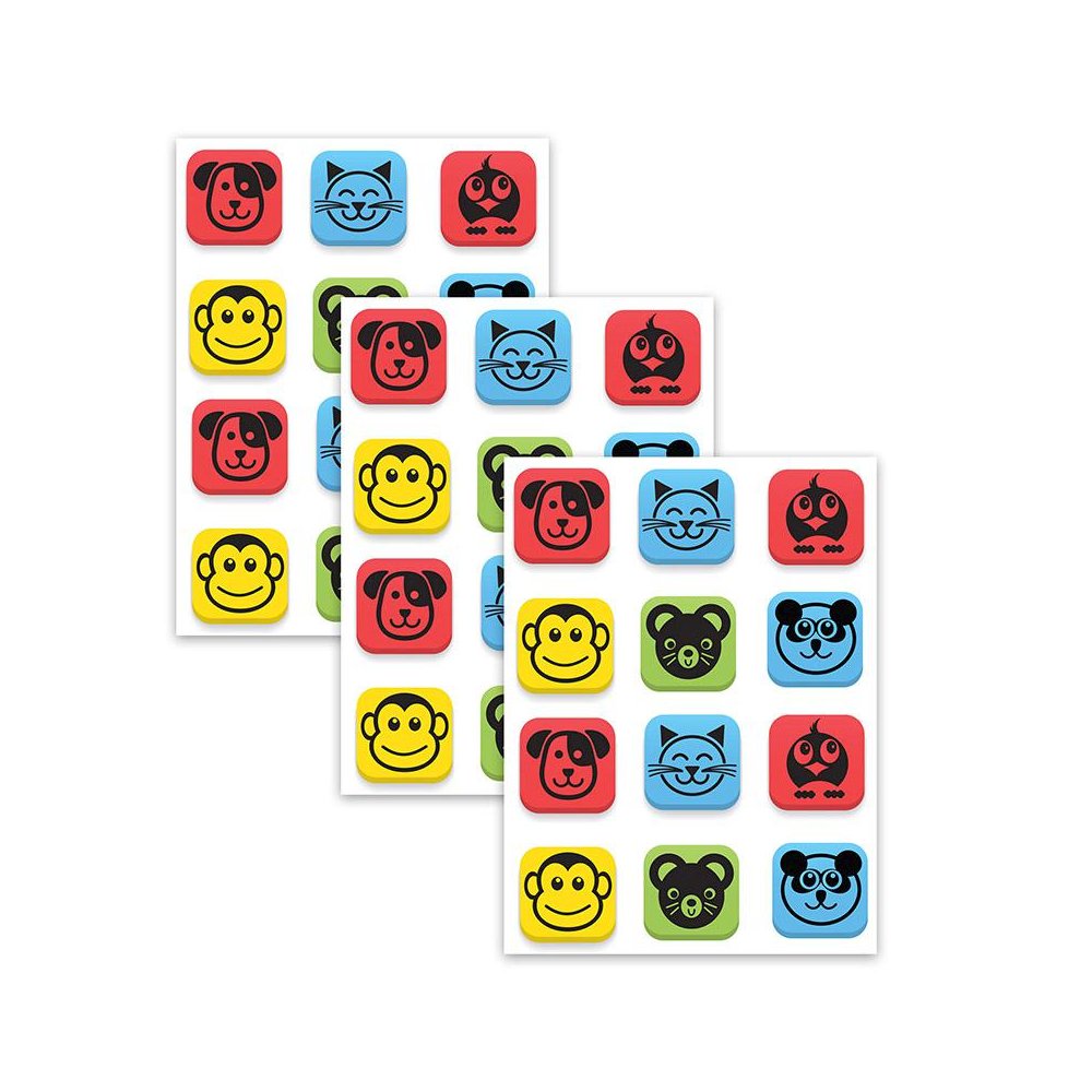 Magnetic Whiteboard Student Erasers, Animals, 12 Per Set, 3 Sets. Picture 2