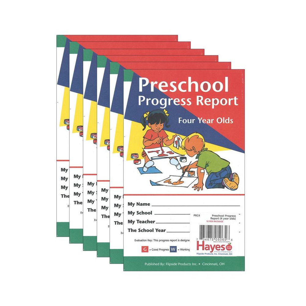 Preschool Progress Report, Four Year Olds, 10 Per Pack, 6 Packs. Picture 2