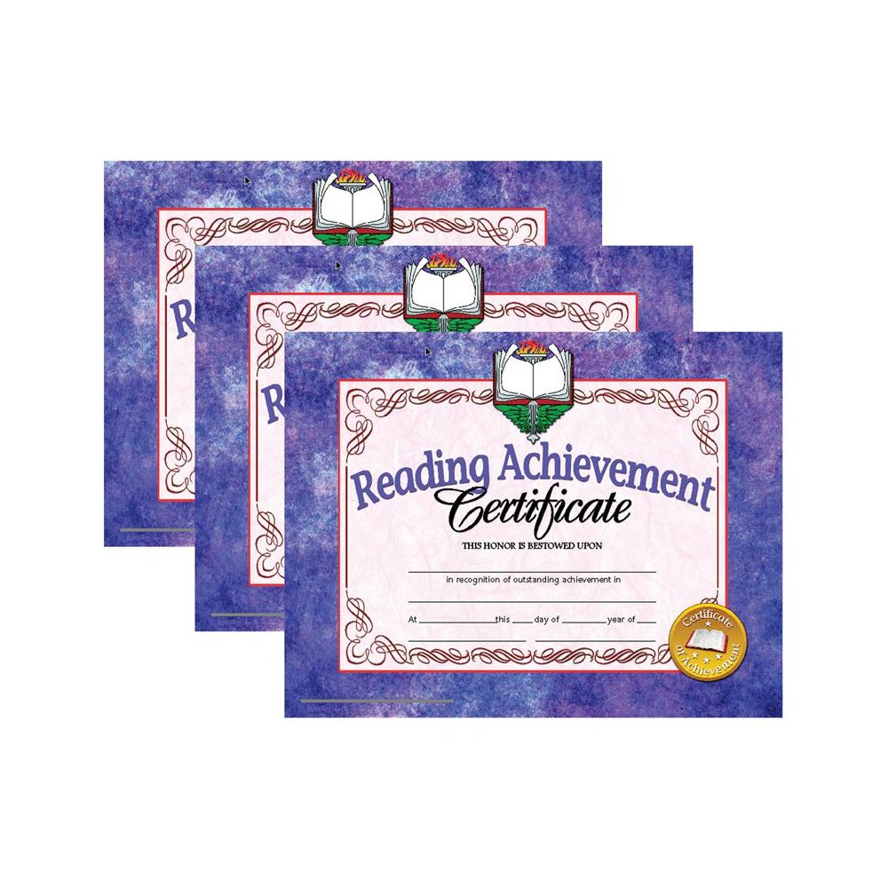 Reading Achievement Certificate, 30 Per Pack, 3 Packs. Picture 2