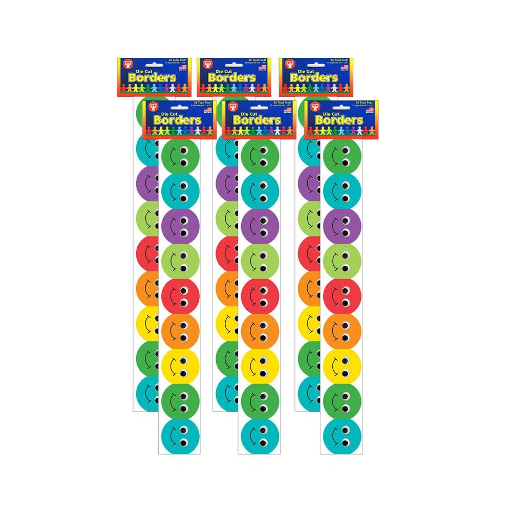 Smiley Face Mighty Brights Border, 36 Feet Per Pack, 6 Packs. Picture 2
