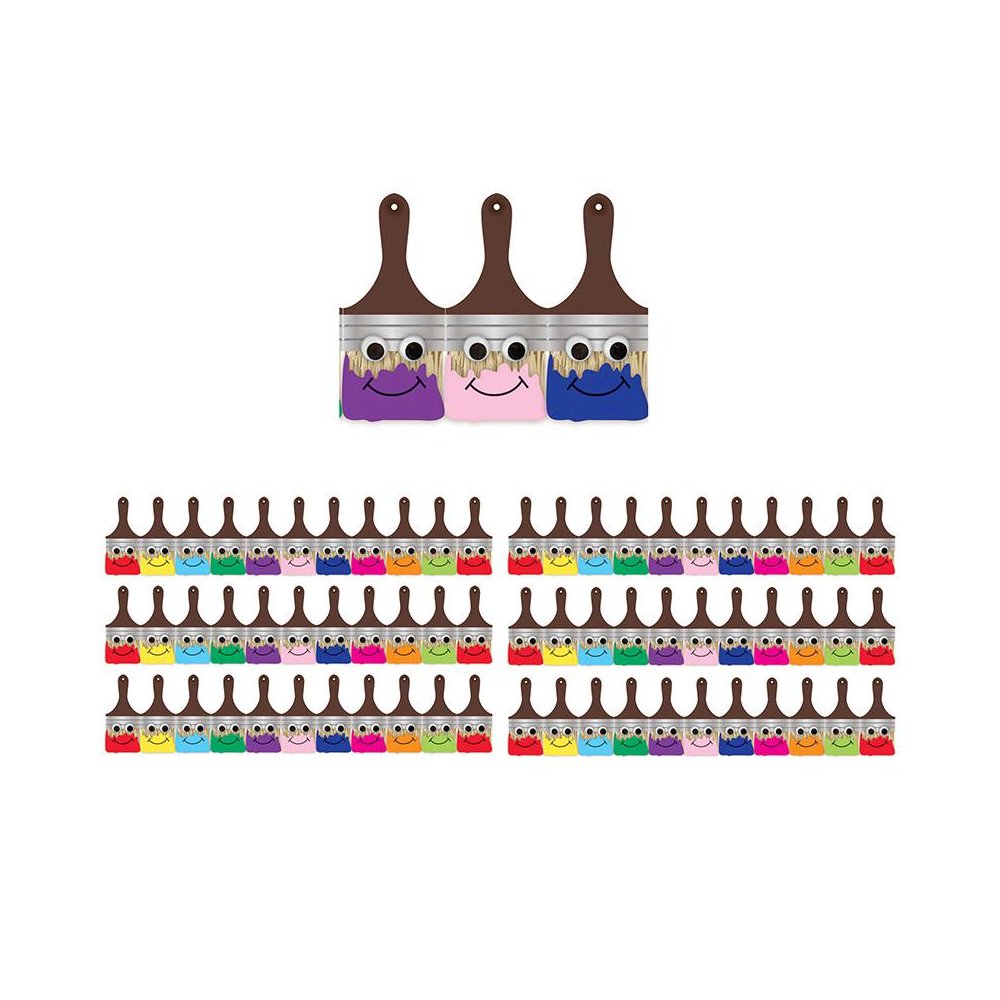 Happy Paintbrush Die Cut Classroom Border, 36 Feet Per Pack, 6 Packs. Picture 2