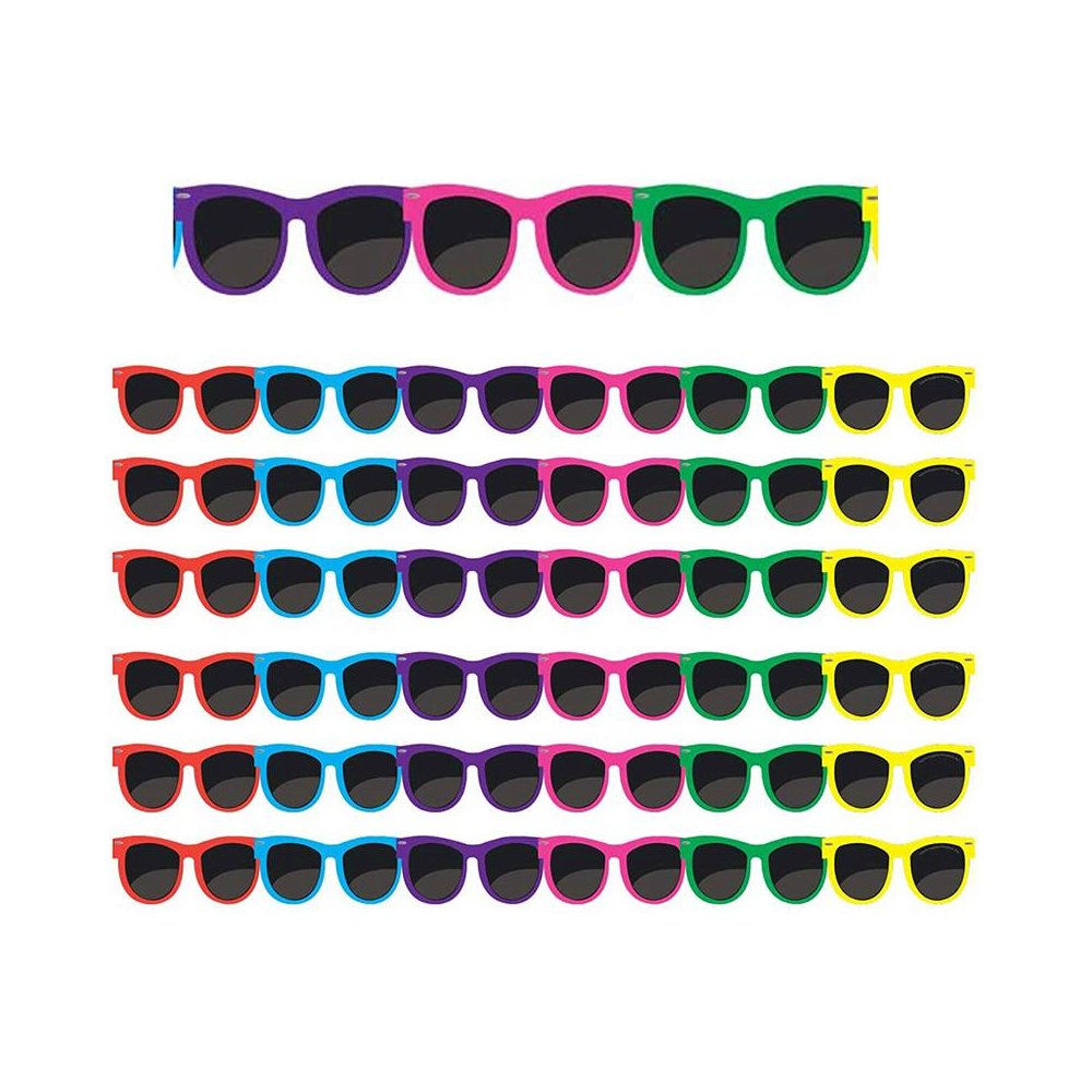 Sunglasses Die-Cut Border, 12 Strips/36 Feet Per Pack, 6 Packs. Picture 2