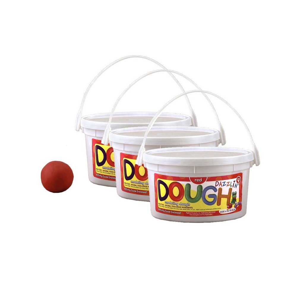 Scented Dazzlin’ Dough, Red (Watermelon), 3 lb. Tub, Pack of 3. Picture 2
