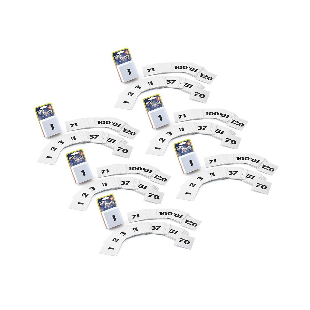Pocket Chart Number Cards, 2" x 2", 100 Per Pack, 6 Packs. Picture 2