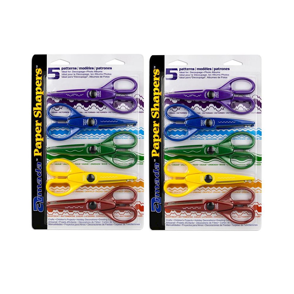 Paper Shapers Decorative Scissors Set 1, 5 Per Set, 2 Sets. Picture 2