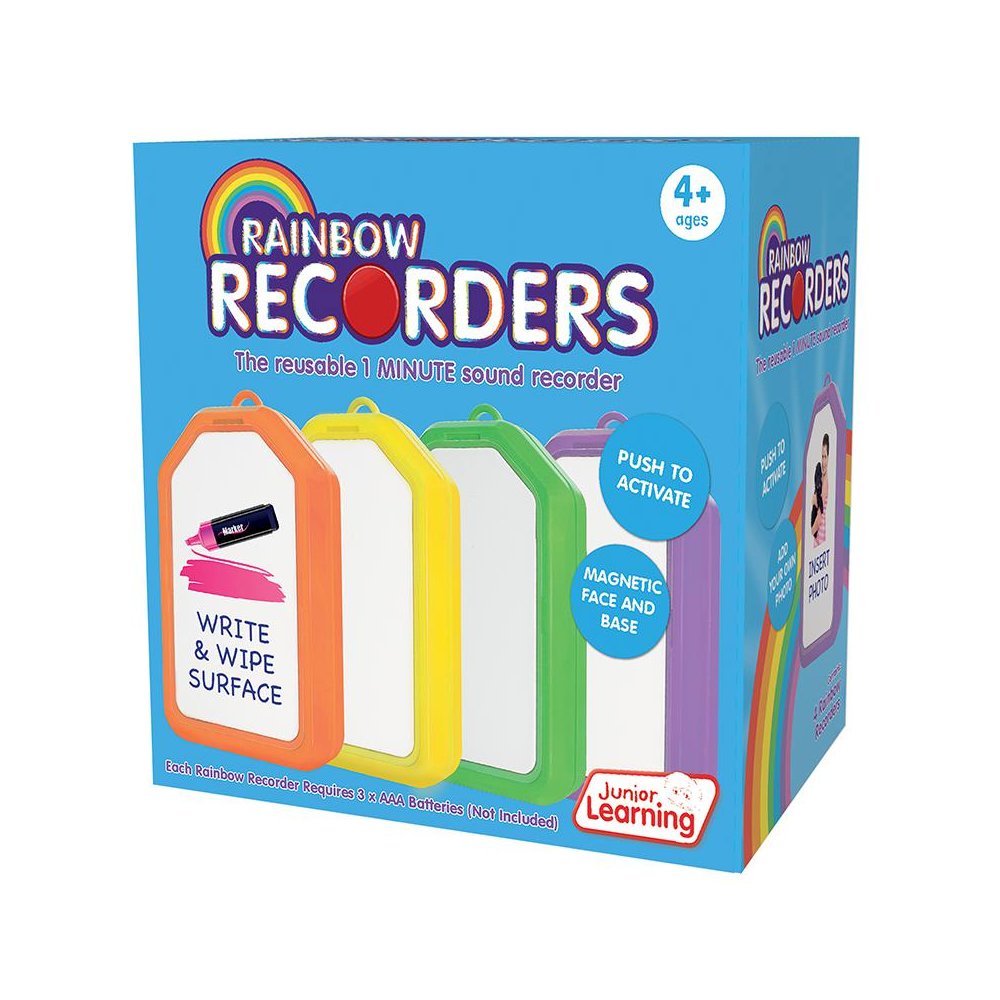 Magnetic Rainbow Recorders, Set of 4. Picture 2