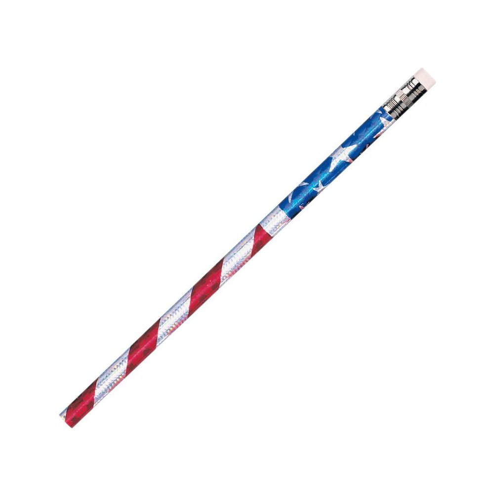 Stars & Stripes Glitz Pencils, 12 Per Pack, 12 Packs. Picture 2