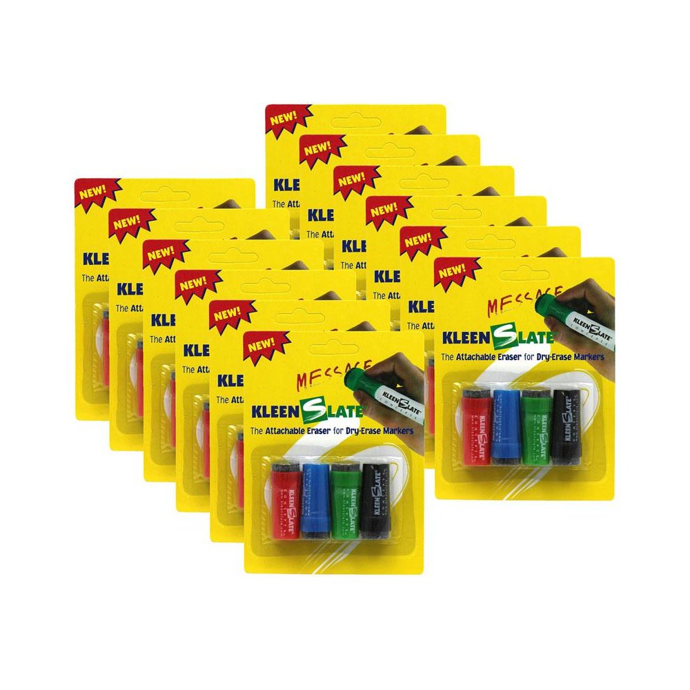 Attachable Erasers for Dry-Erase Markers, 4 Per Pack, 12 Packs. Picture 2