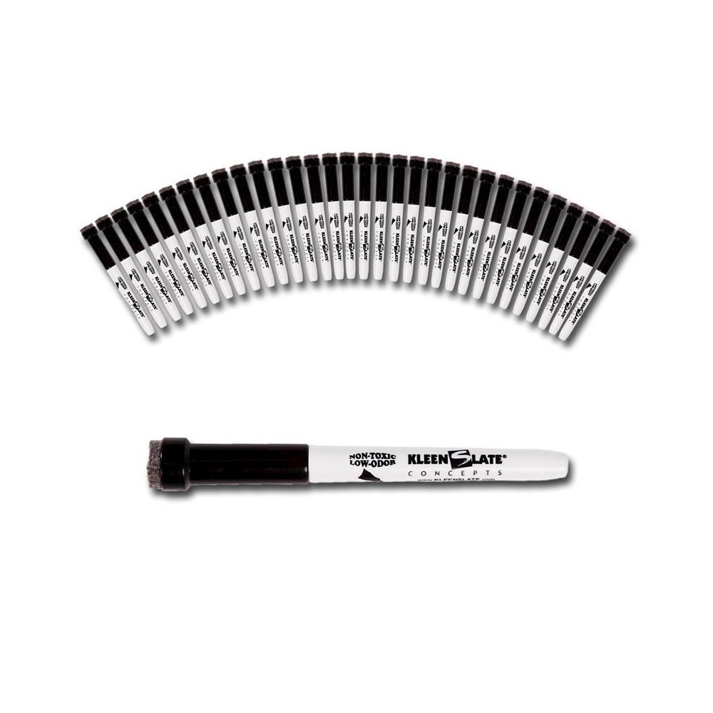 Small Dry Erase Markers with Eraser, Black, Pack of 36. Picture 2