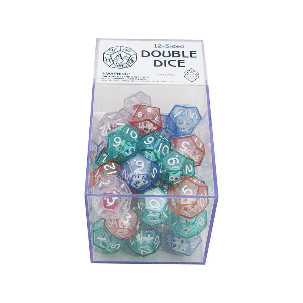 12-Sided Double Dice, Box of 40. Picture 2