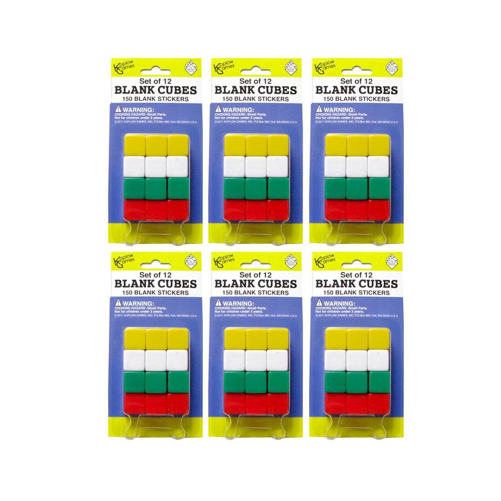 Blank Dice Set with Stickers, 12 Per Pack, 6 Packs. Picture 2