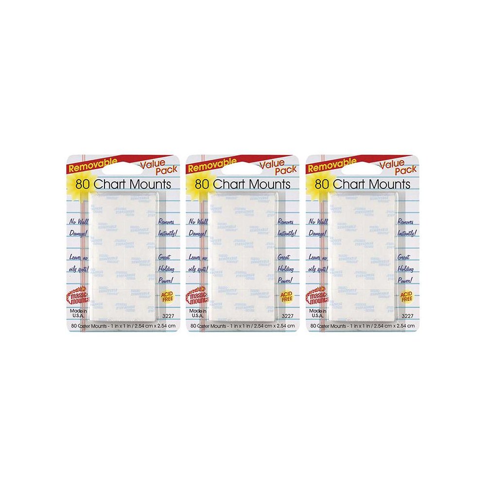 Removable Chart Tabs, 1" x 1", 80 Per Pack, 3 Packs. Picture 2