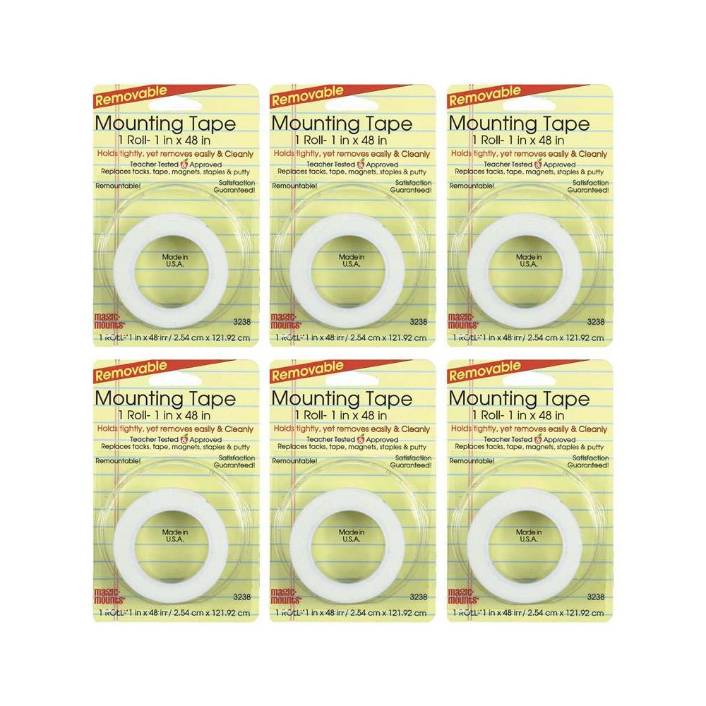 Removable Magic Mounting Tape, 1" x 48", 6 Rolls. Picture 2