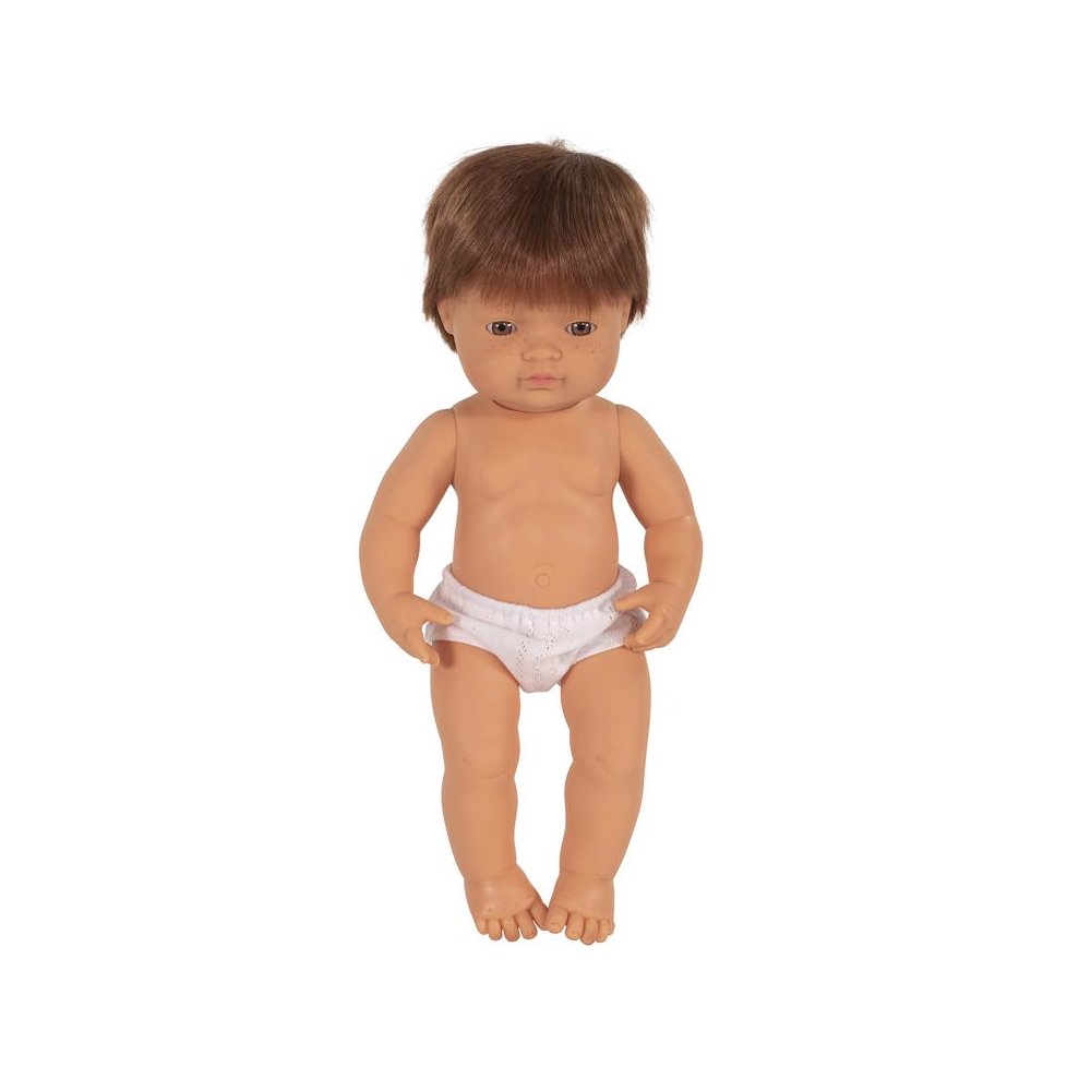 Anatomically Correct 15" Baby Doll, Caucasian Boy, Red Hair. Picture 2