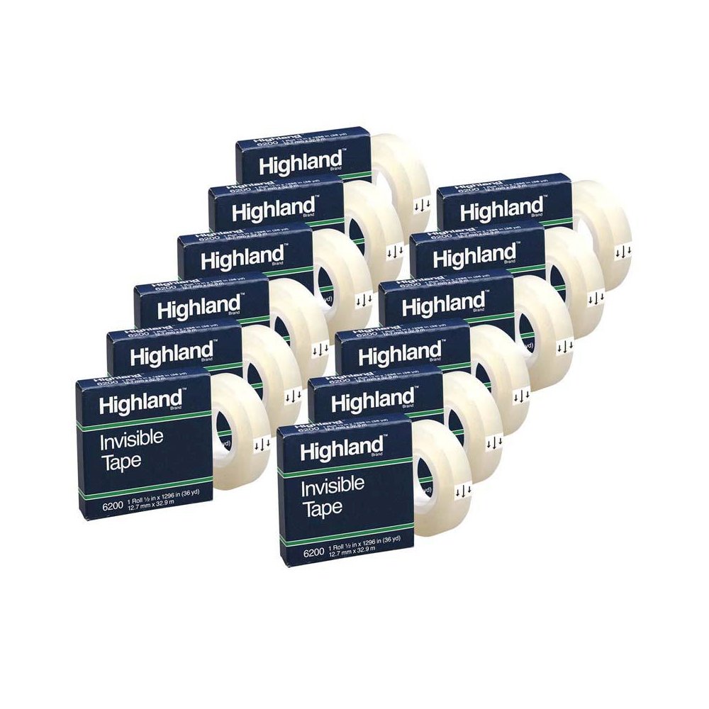 Invisible Tape, 1/2" x 1296", 12 Rolls. Picture 2