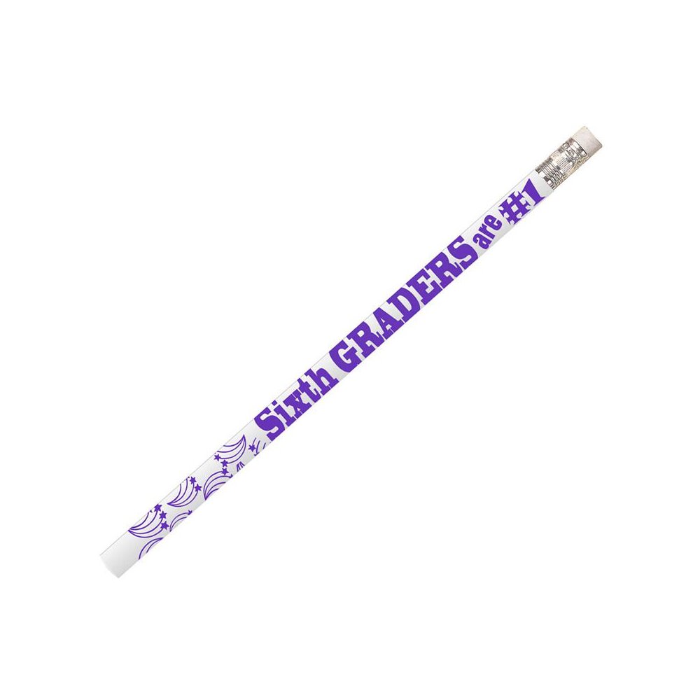 6th Graders Are #1 Motivational Pencils, 12 Per Pack, 12 Packs. Picture 2