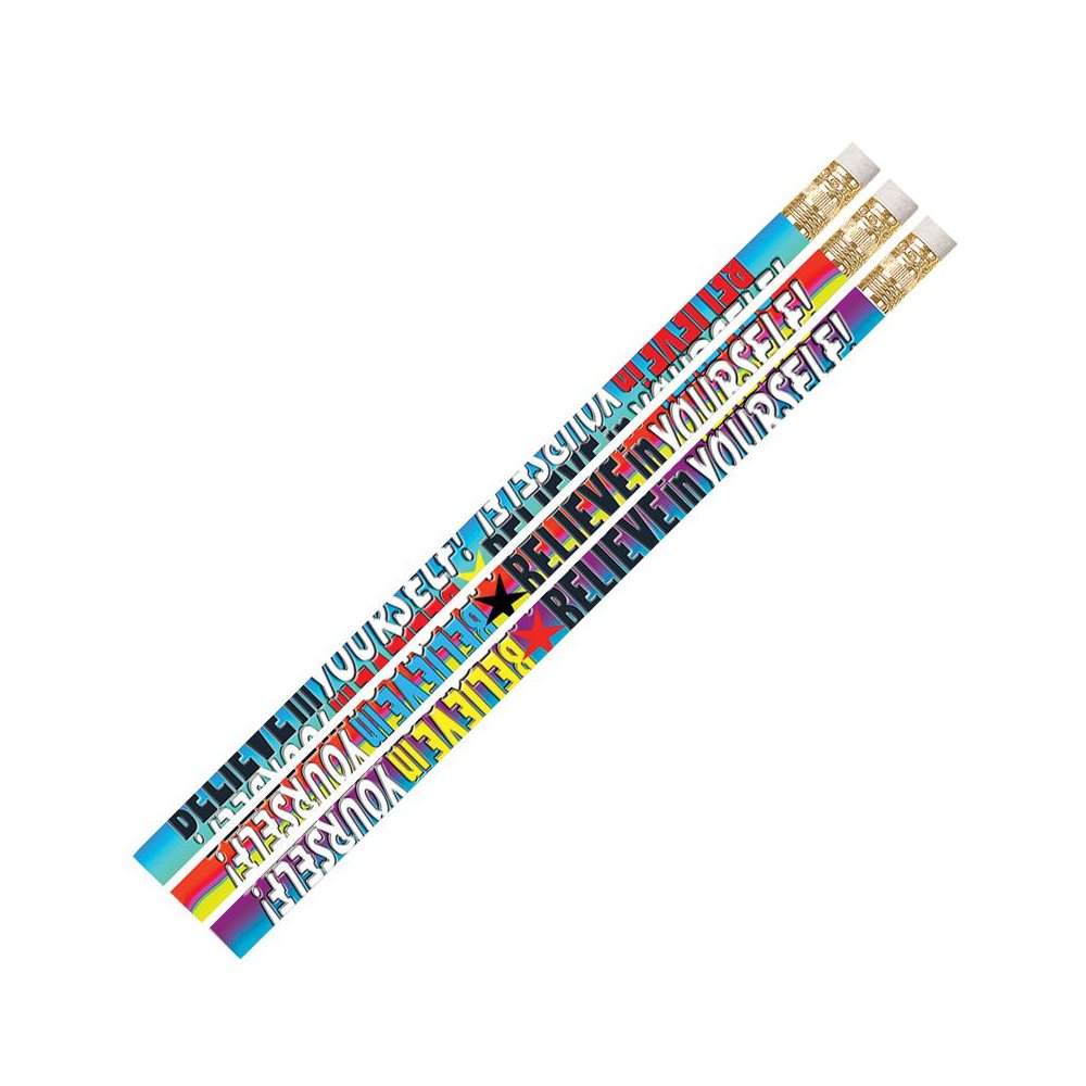 Believe In Yourself Motivational Pencils, 12 Per Pack, 12 Packs. Picture 2