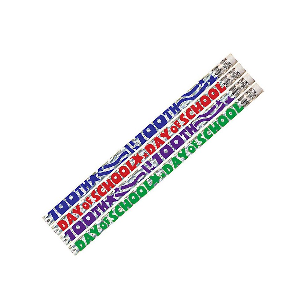 100th Day of School Pencil, 12 Per Pack, 12 Packs. Picture 2