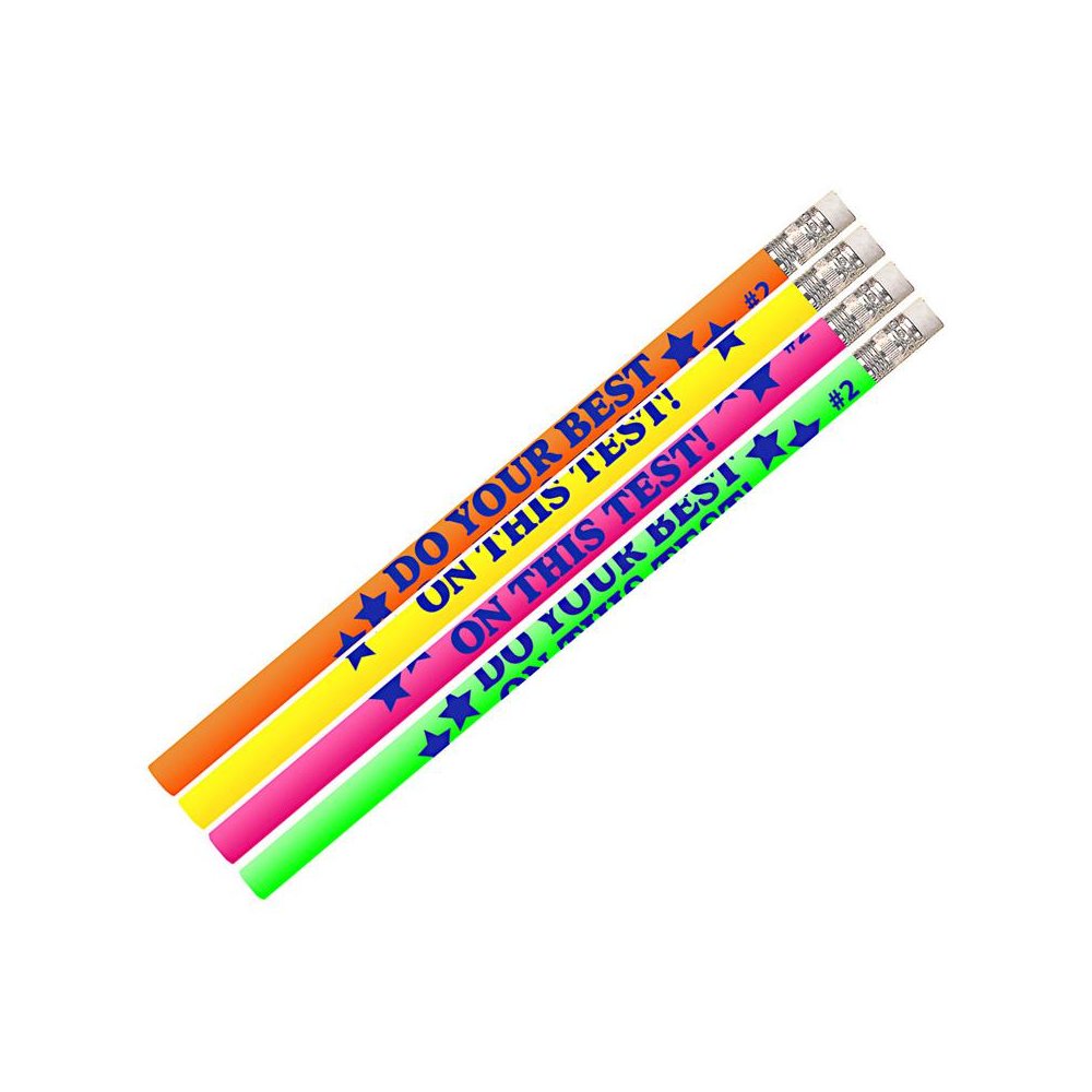 Do Your Best On The Test Motivational Pencils, 12 Per Pack, 12 Packs. Picture 2