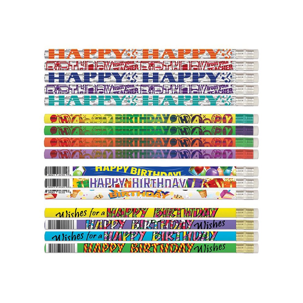 Teacher Birthday Pencils Assortment, Pack of 144. Picture 2