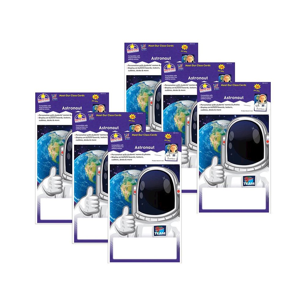 Launch Into Learning Astronaut Meet Our Class Cards, 36 Per Pack, 6 Packs. Picture 2